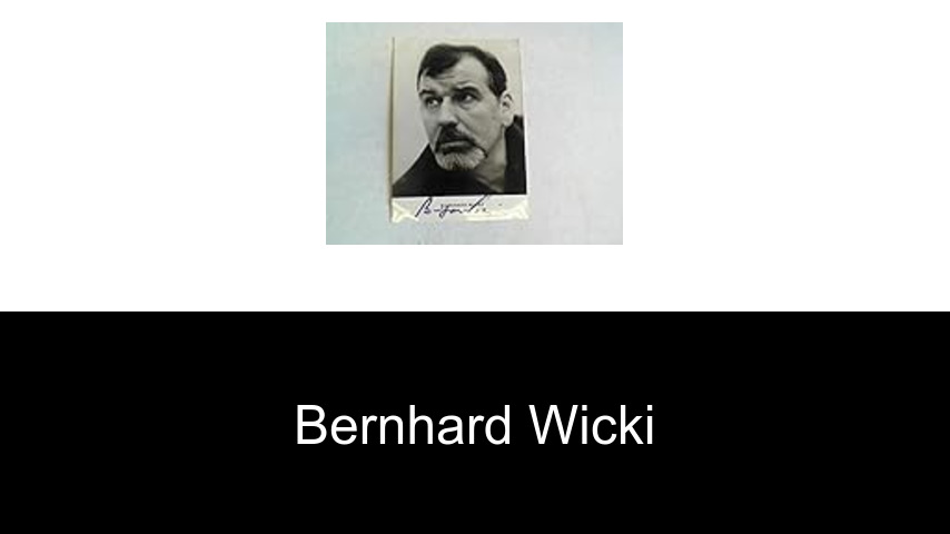 Bücher von Bernhard Wicki