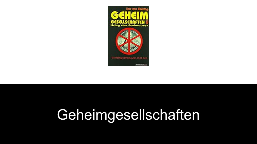 Geheimgesellschaften
