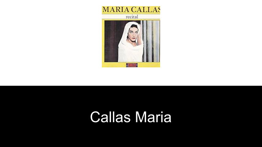 Bücher von Callas Maria