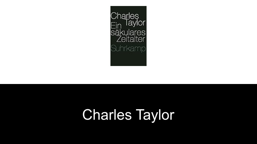 Bücher von Charles Taylor