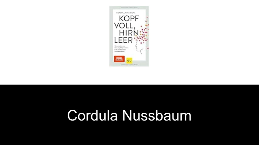 Bücher von Cordula Nussbaum