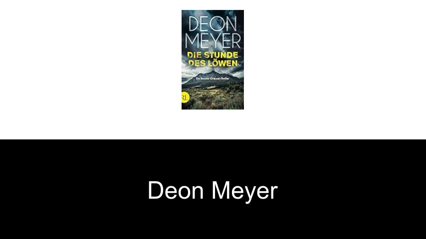 Bücher von Deon Meyer