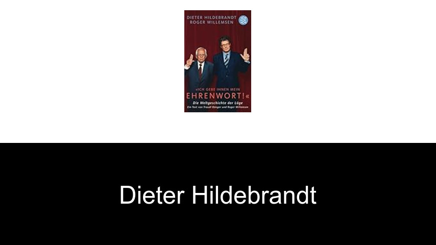 Bücher von Dieter Hildebrandt