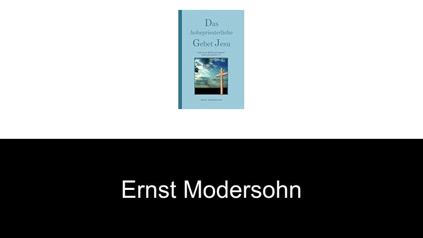 Bücher von Ernst Modersohn