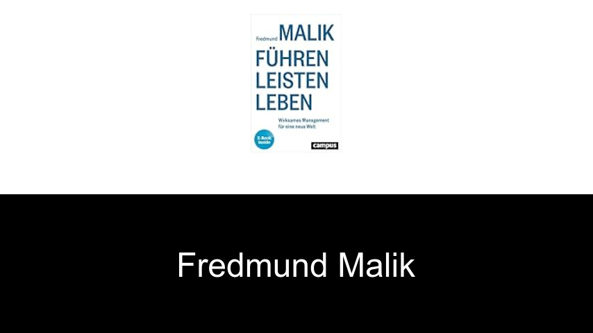 Bücher von Fredmund Malik