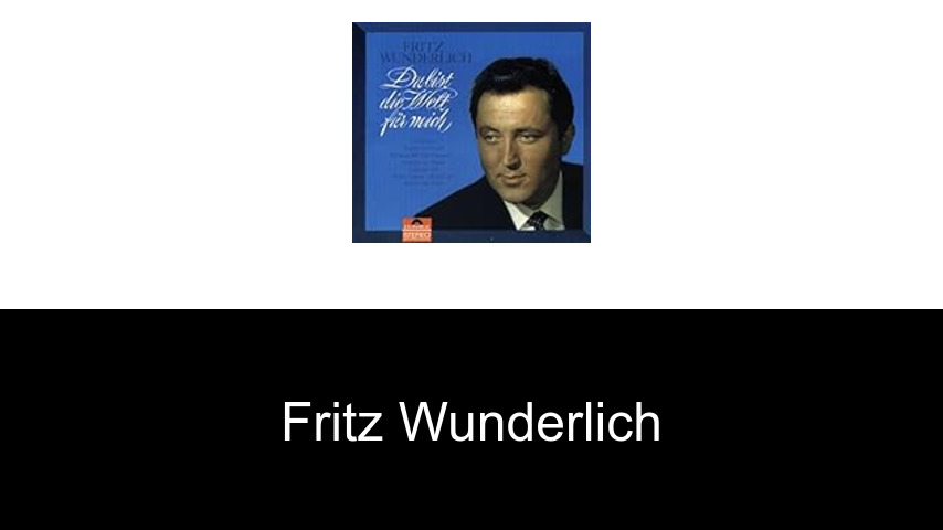 Bücher von Fritz Wunderlich