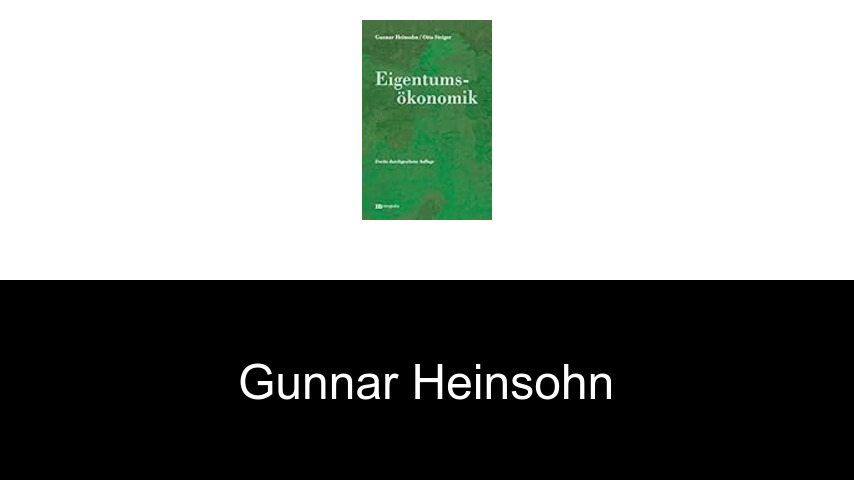 Bücher von Gunnar Heinsohn