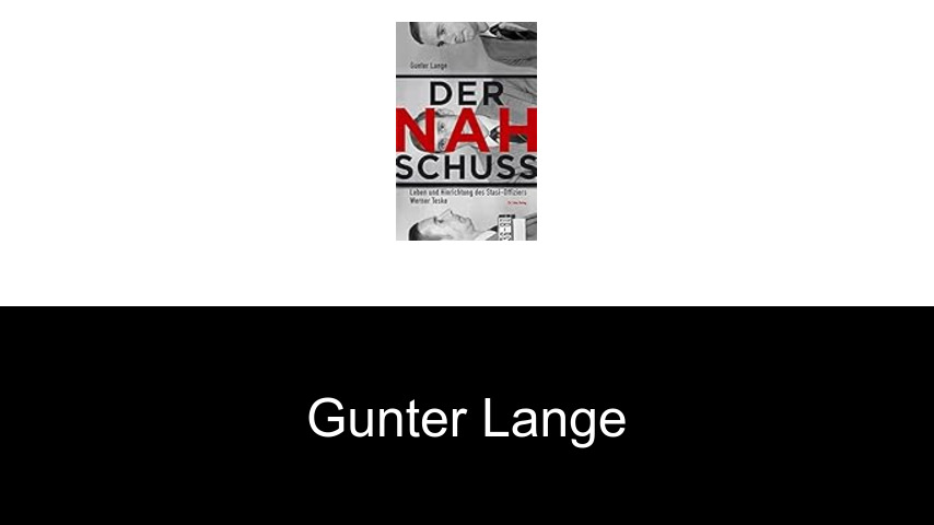 Bücher von Gunter Lange