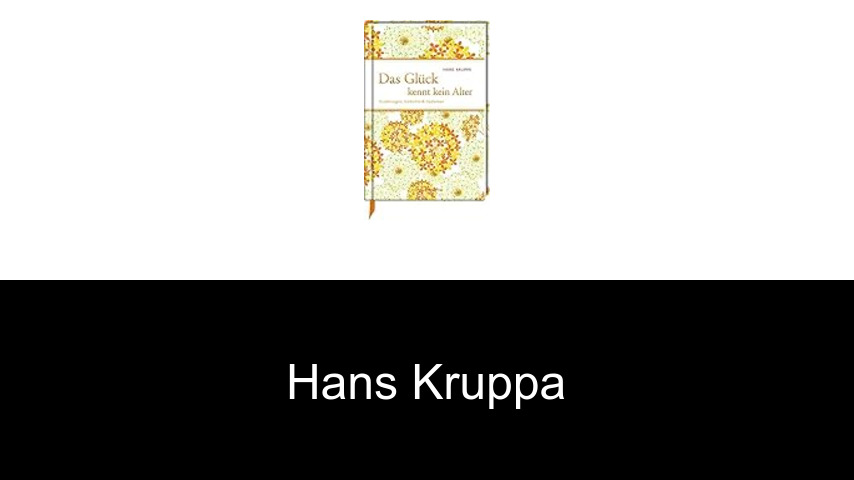 Bücher von Hans Kruppa
