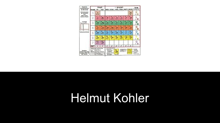 Bücher von Helmut Kohler