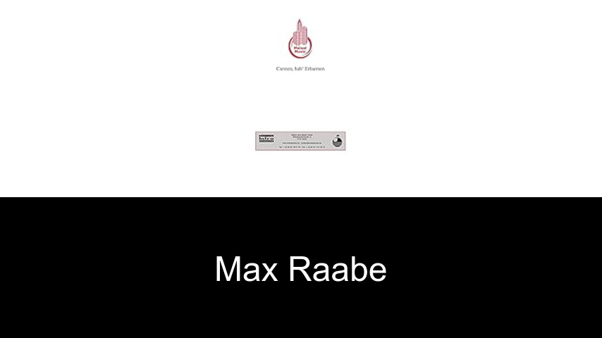 Bücher von Max Raabe