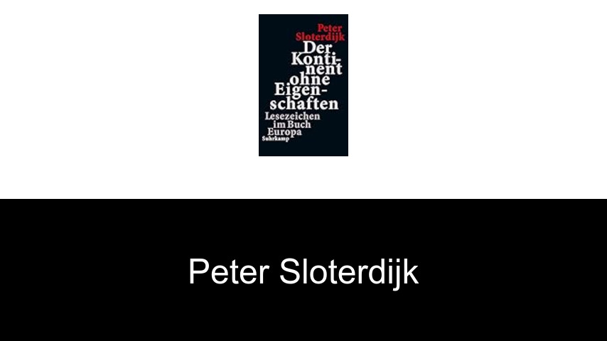 Bücher von Peter Sloterdijk